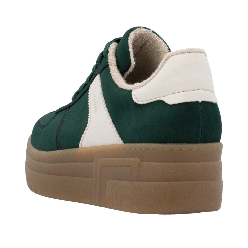 Rieker Green Contrast Trainer M7602-Footwear-White finn