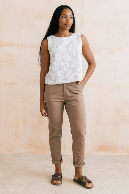 Lily and Me Breaker Stretch Twill Trousers-Trousers-8-Navy-
