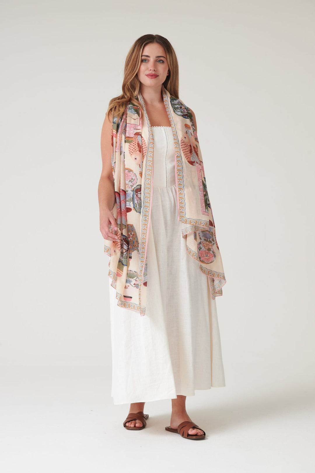 One Hundred Stars Perfume Bottles Blush Scarf