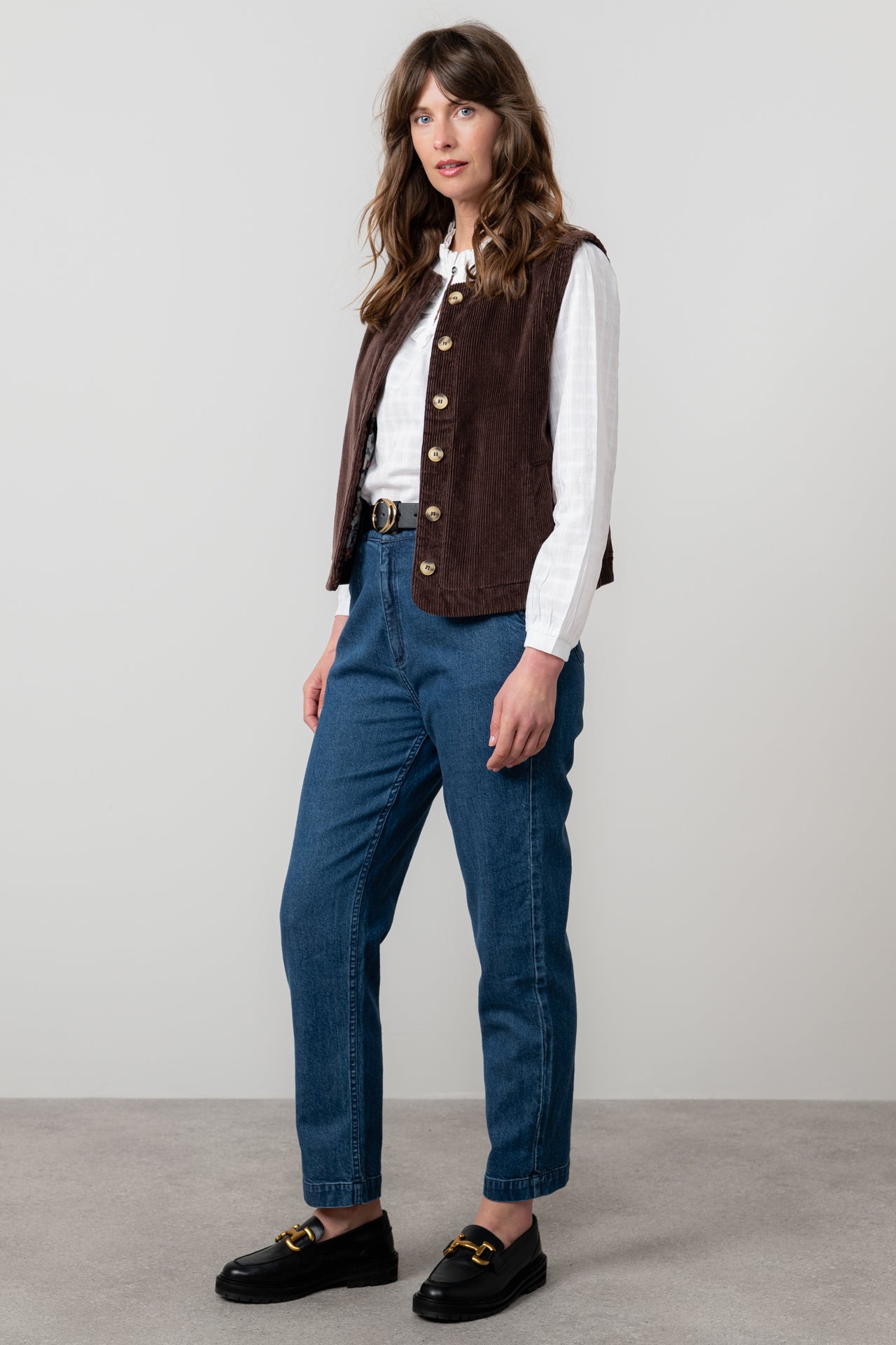 Lily and Me Dusk Gilet Plain-White finn