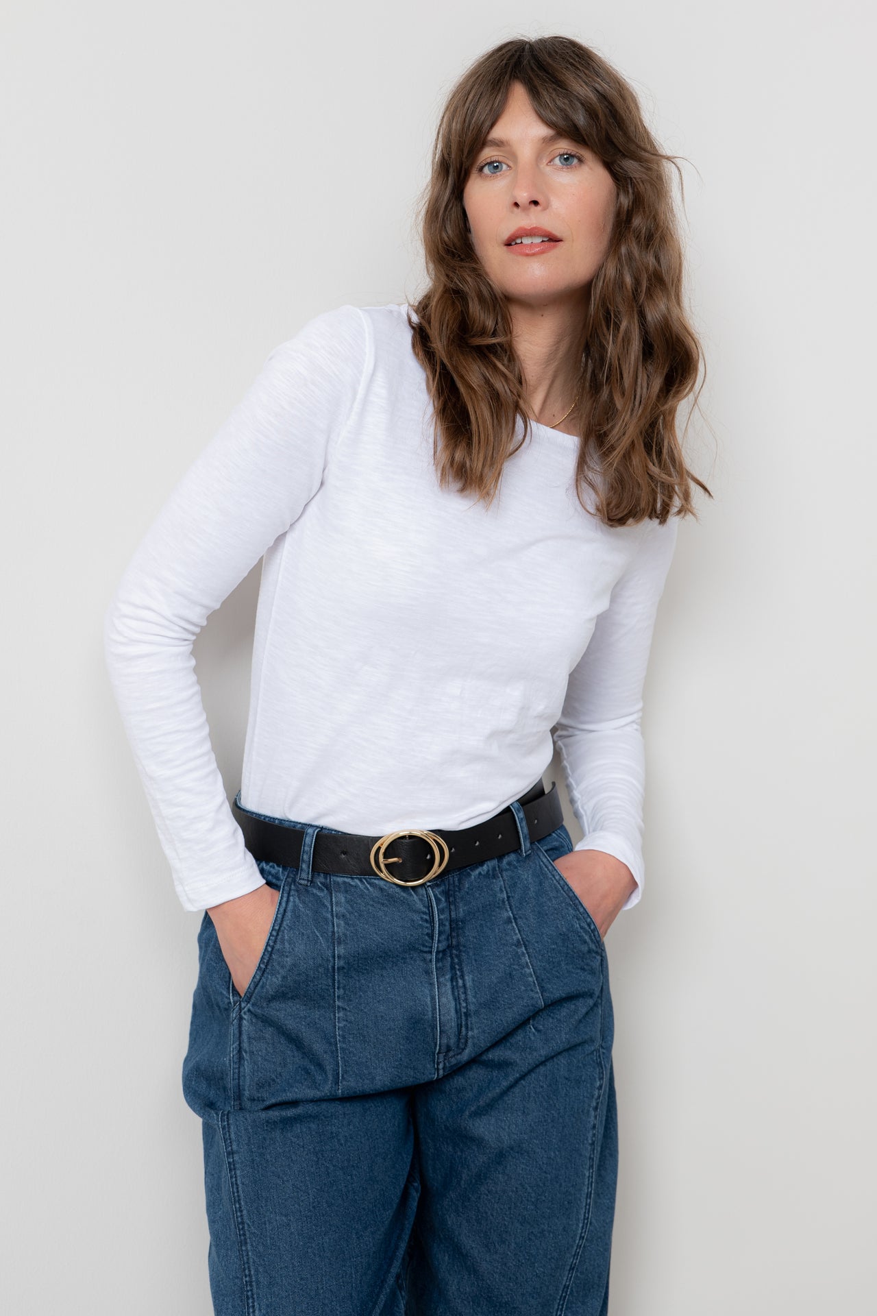 Lily and Me Monica Top Plain-White finn