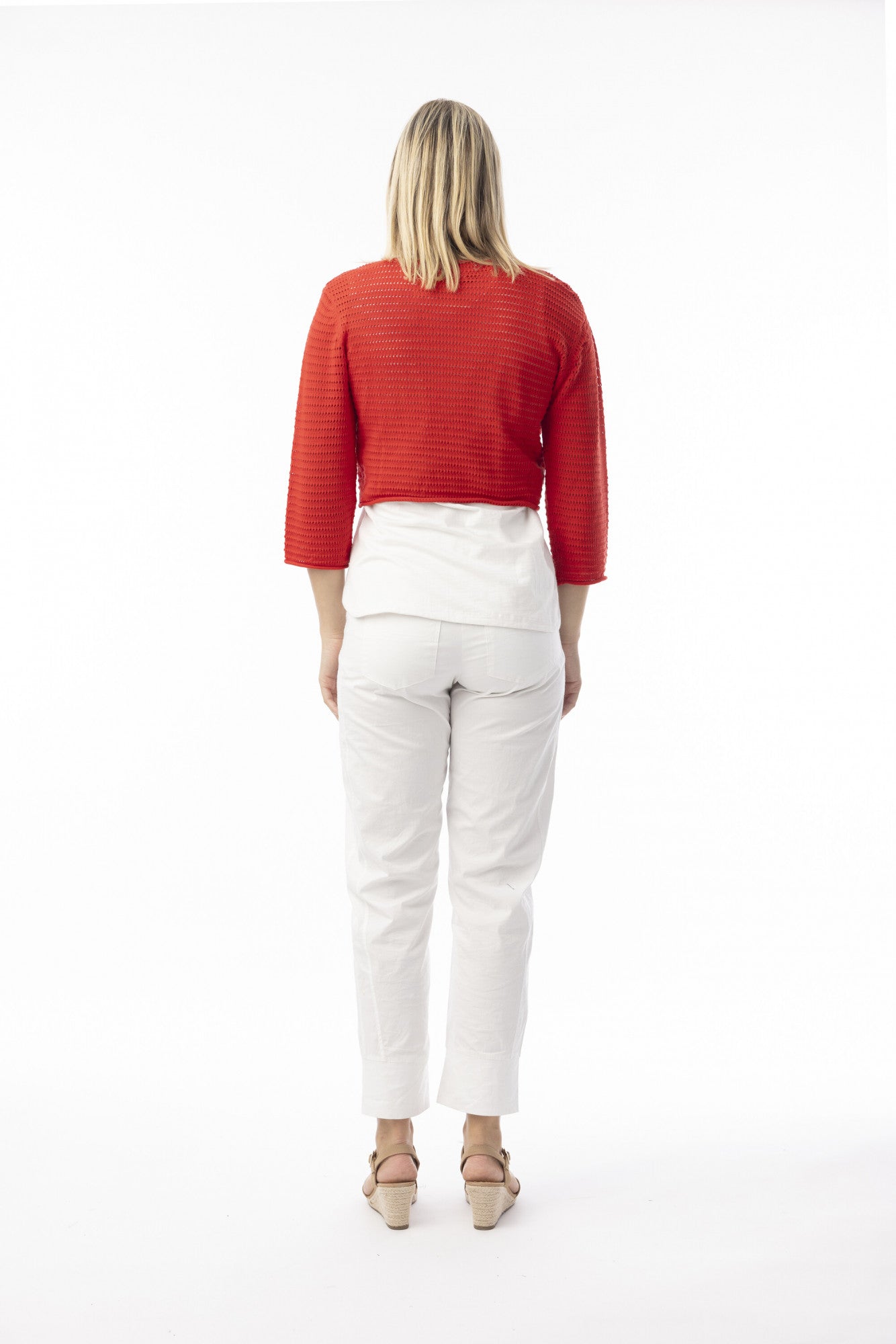 Orientique Knit Essentials Tie Shrug-Orientique-White finn