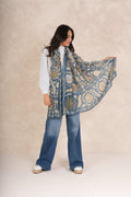 One Hundred Stars Susani charcoal Scarf-Scarf-White finn