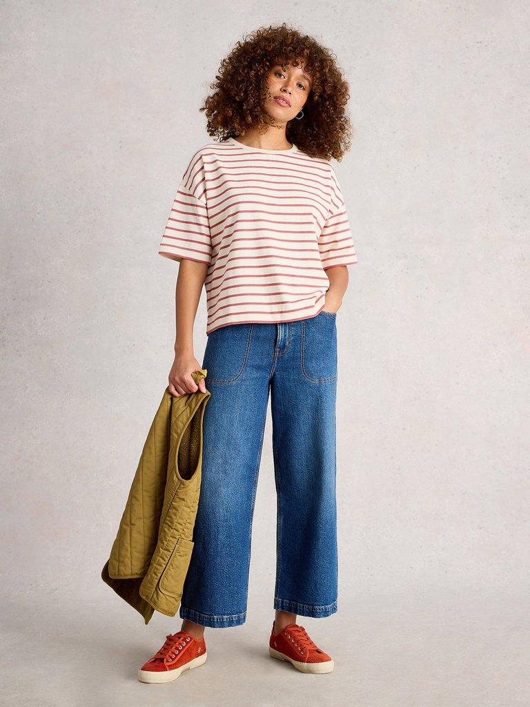 White Stuff KAT STRIPE TEE-White Stuff-White finn