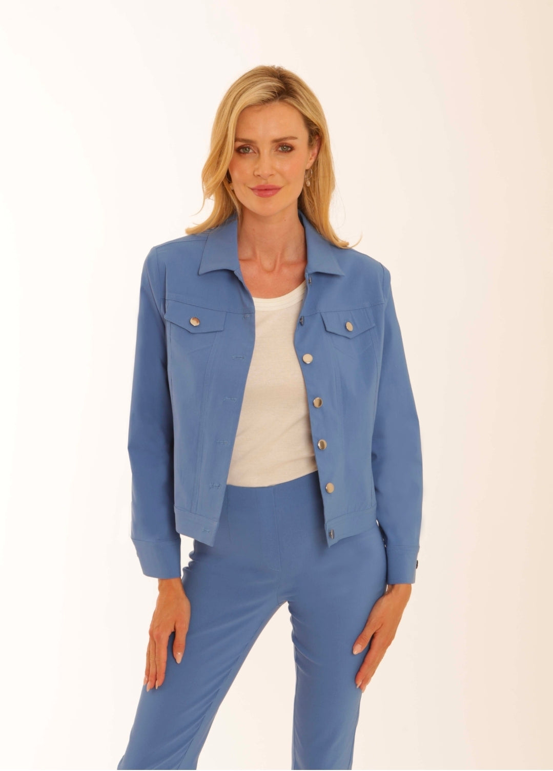 Pomodoro Bengaline Jean Jacket-Pomodoro-White finn