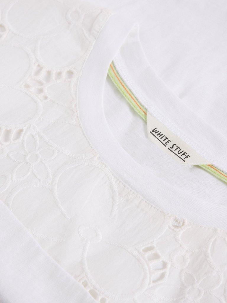 White Stuff Thea Broderie Tee-Shirts & Tops-White finn