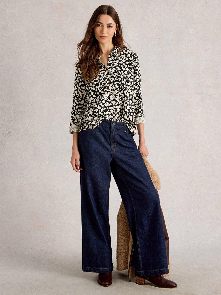 White Stuff Sophie Printed Shirt-Shirts & Tops-White finn