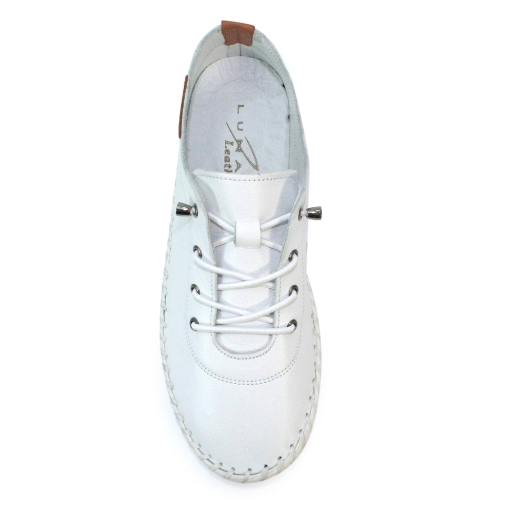 Lunar St. Ives White Leather Plimsoll-Lunar-White finn