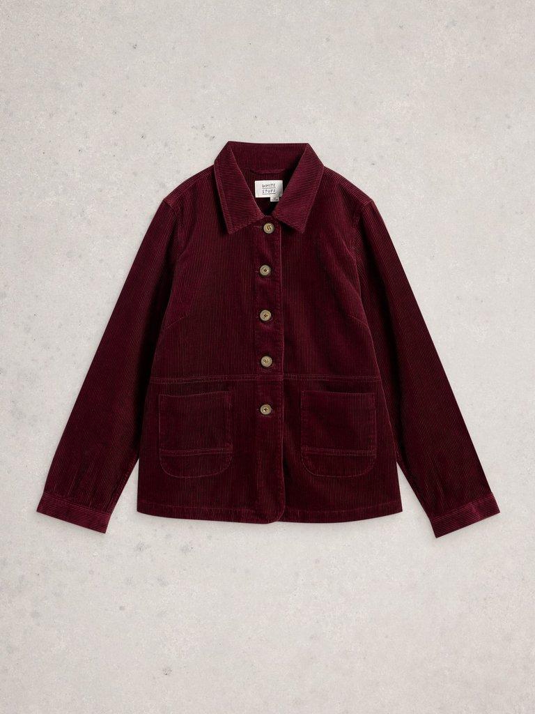 White Stuff Carrie Cord Jacket Dark Plum-Jacket-White finn