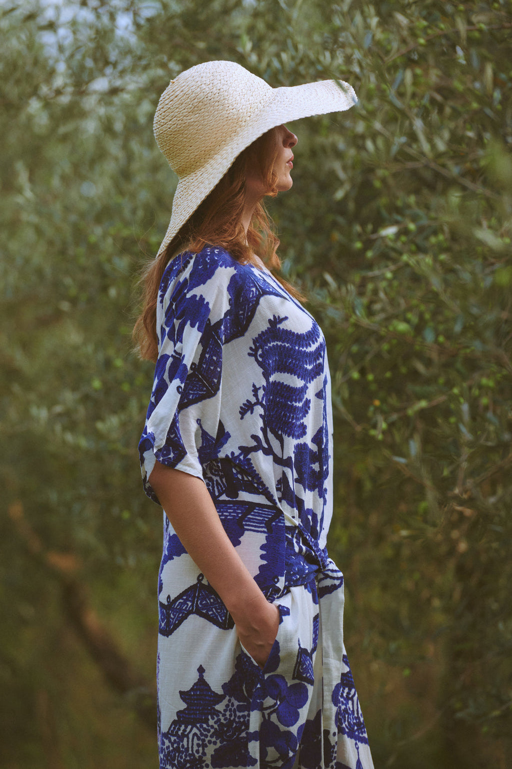 One Hundred Stars Giant Willow Blue Obi Dress