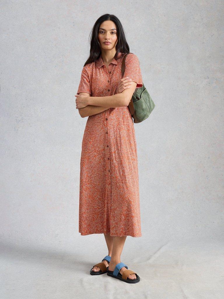 White Stuff Rua Jersey Collared Midi Dress
