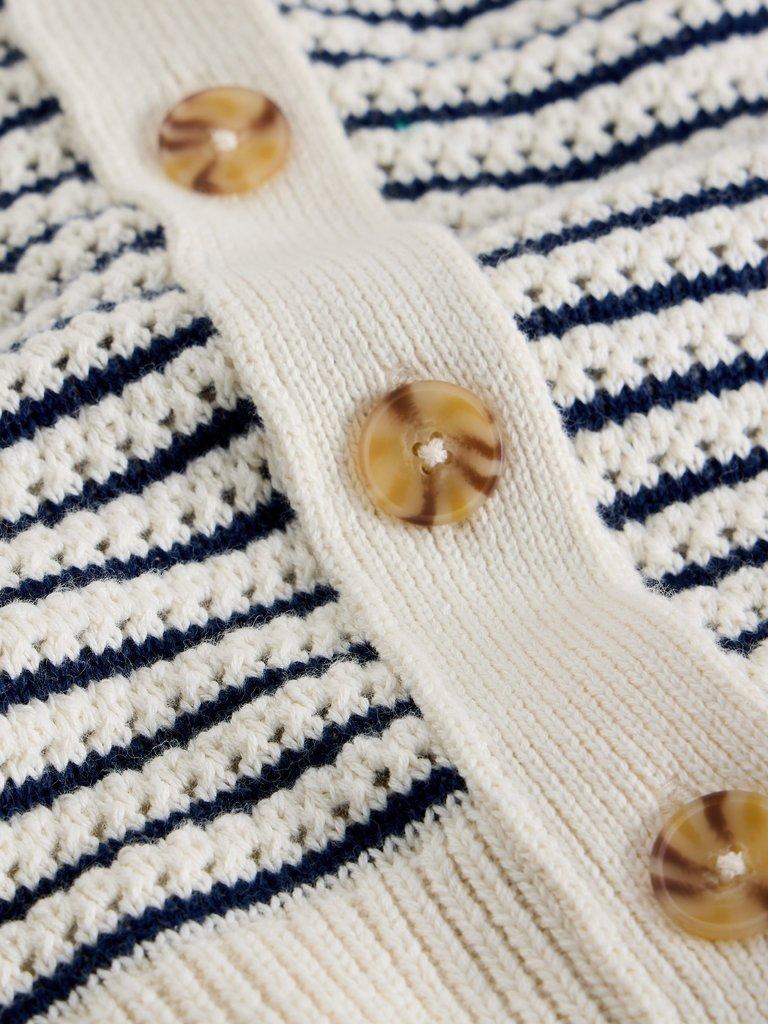 White Stuff Chatterley Stripe Cardigan-White Stuff-White finn