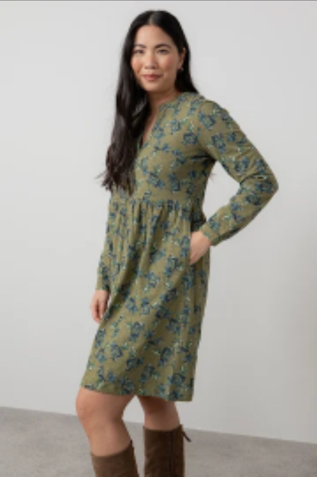 Lily and Me Fable Dress Foliage-Lily and Me-White finn