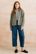 Lily and Me Georgia Barrel Leg Denim Jeans Blue