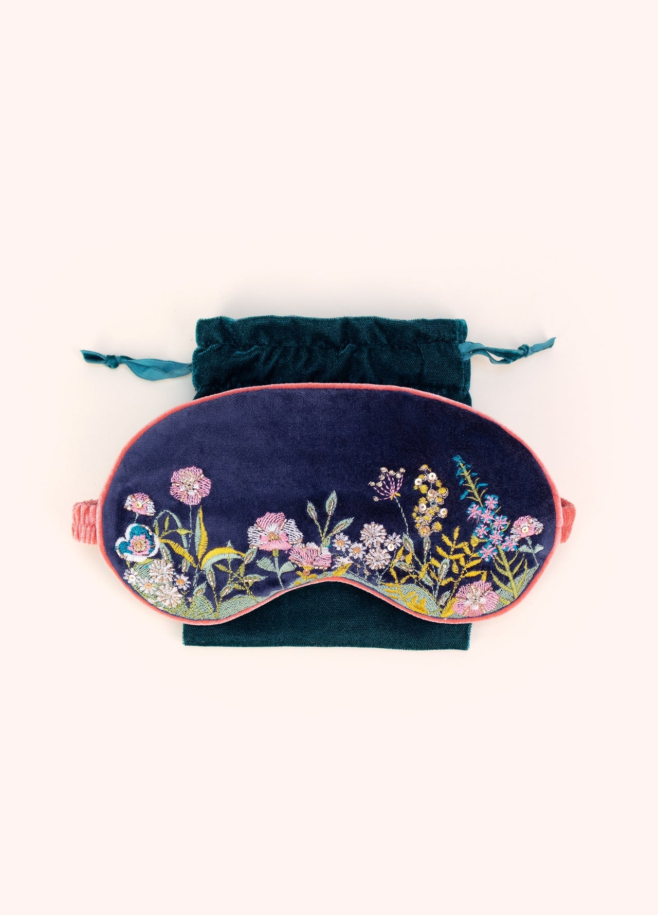 Powder Velvet Eyemask - Navy Floral