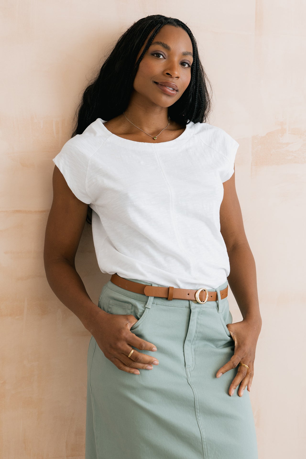 Lily and Me Tidal Organic Cotton T-Shirt White-Lily and Me-White finn