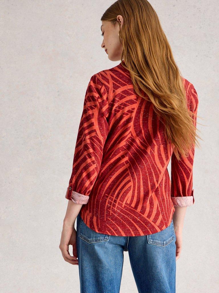 White Stuff Annie Printed Sparkle Shirt-Shirts & Tops-White finn