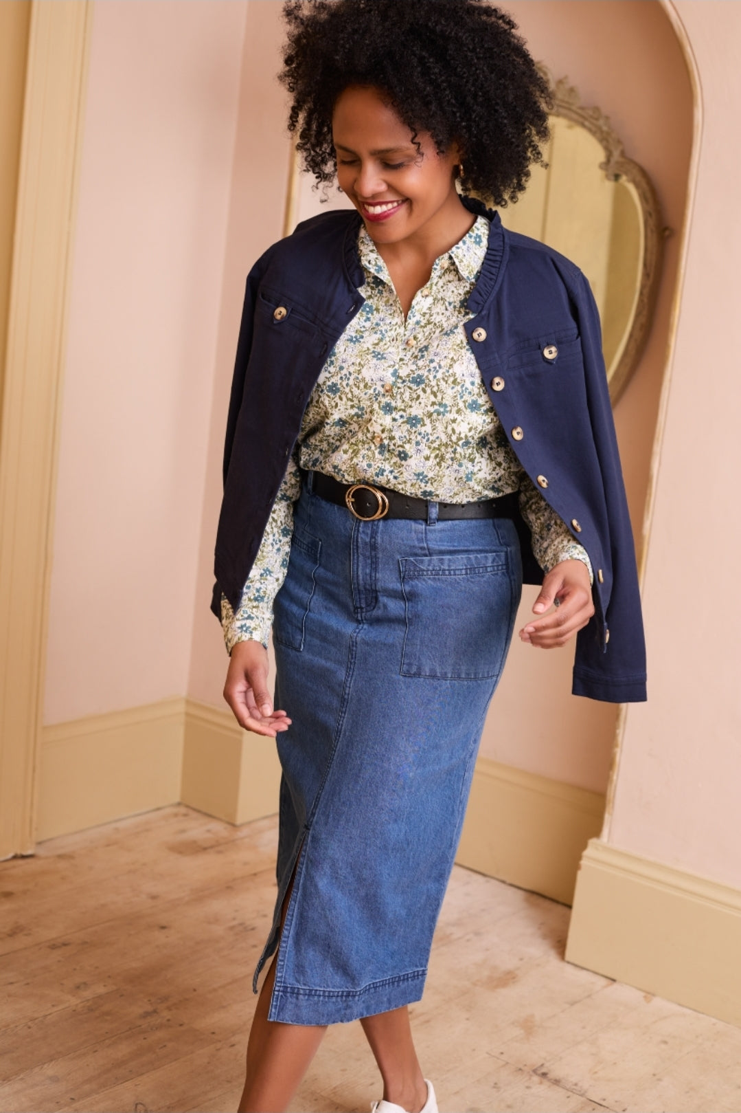 Lily and Me Renee Twill Jacket Plain-White finn