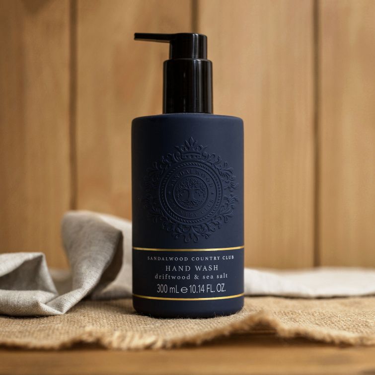 Sandalwood Country Club Driftwood and Sea Salt Hand Wash 300ml-Somerset Toiletries-White finn