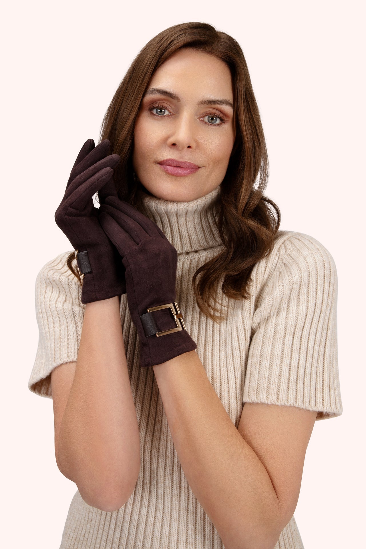 Powder Dana Gloves - Chocolate-Gloves-White finn