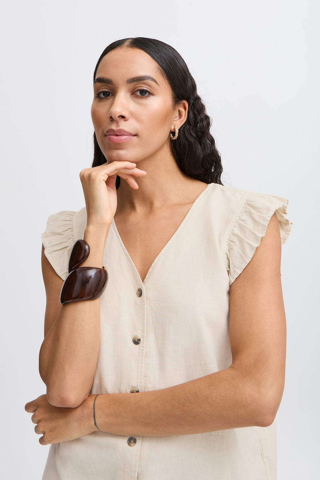 B young Byfalakka Ruffle Shirt