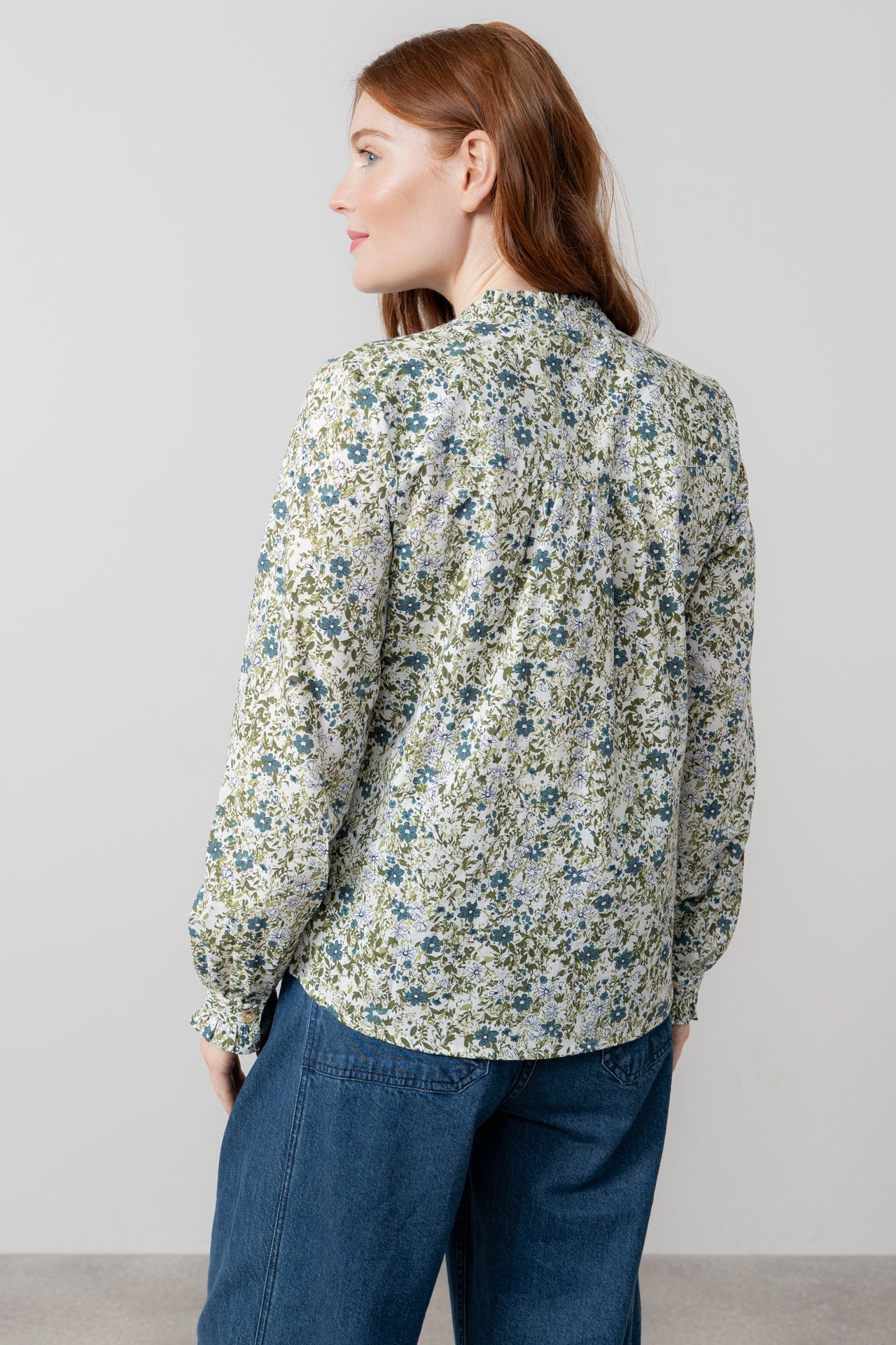 Lily and Me Rachel Frill Blouse Harvest-White finn