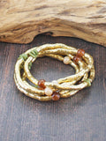 KH6602 SET OF 5 SNAKE BRACELETS WITH BEADS