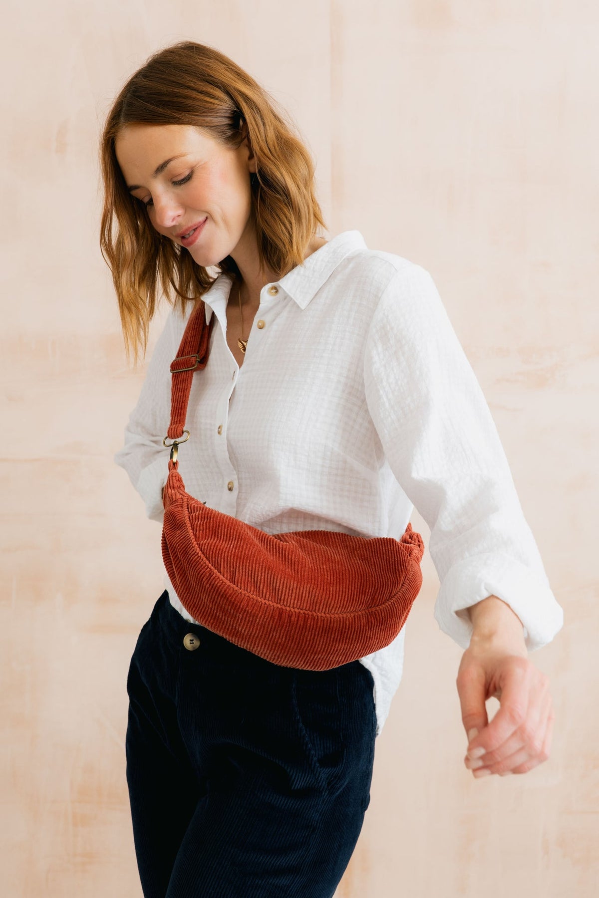 Lily and Me Ana Textured Organic Cotton Shirt White