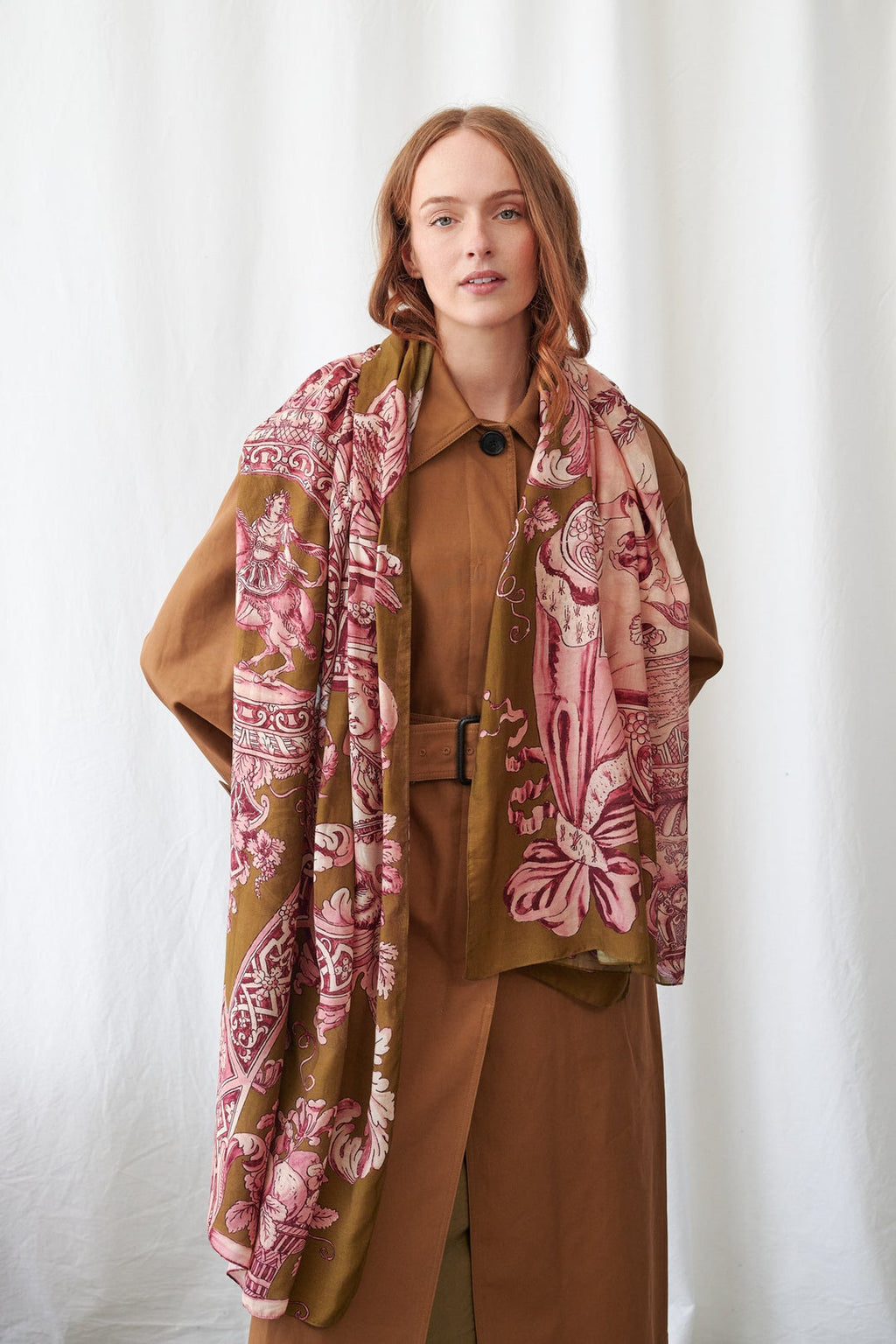 One Hundred Stars Angels Olive Scarf