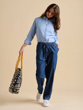 Brakeburn Denim Beach Pant-Trouser-White finn