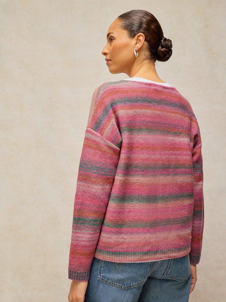 White Stuff spacedye v neck jumper