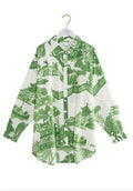 One Hundred Stars Giant Green Willow oversized Shirt-One Hundred Stars-White finn