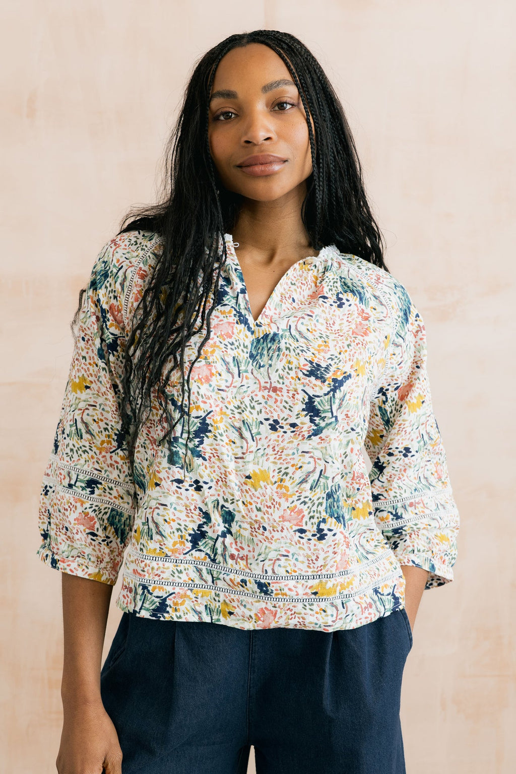 Lily and Me Zoe Organic Cotton Ditsy Print Blouse