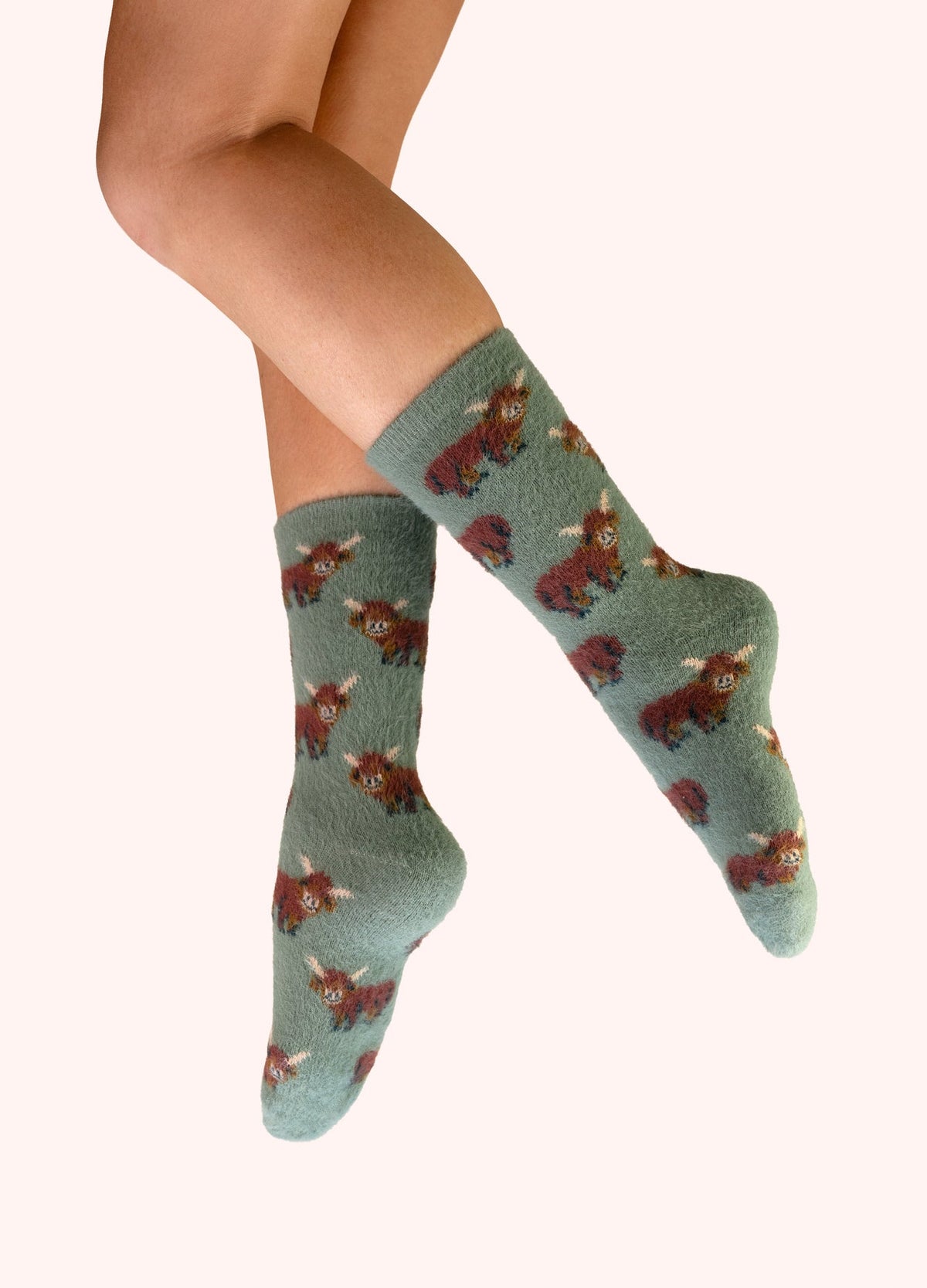Powder Fuzzy Socks