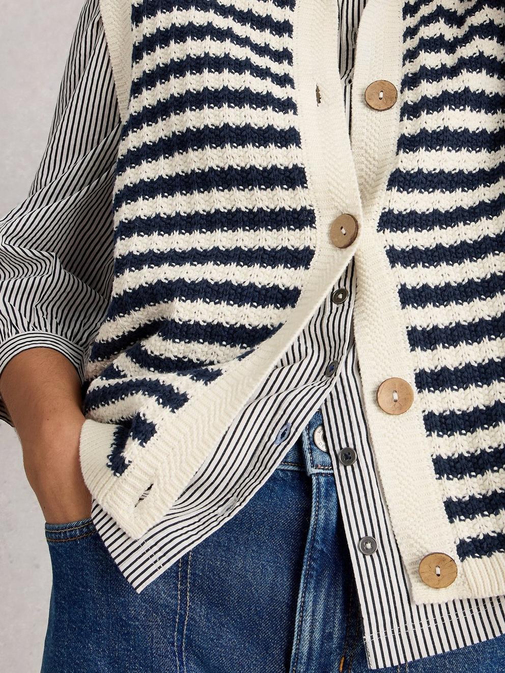 White Stuff Sienna Stripe Button Tank