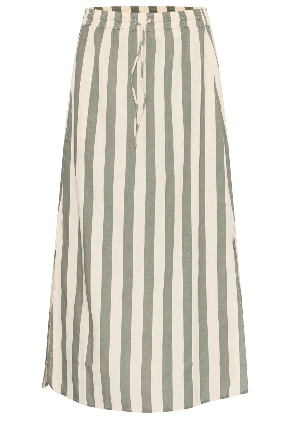 Fransa Green Stripe Skirt-Skirt-White finn