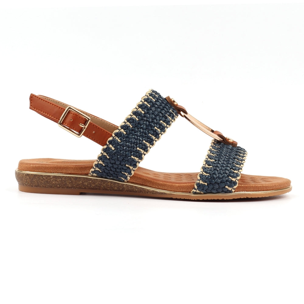 Lunar Jules Navy Sandal-Lunar-White finn