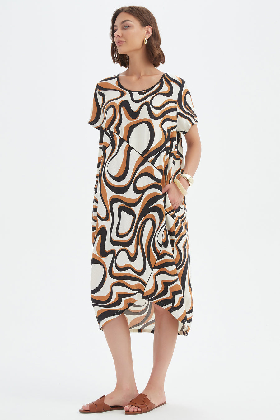 Tirelli Panel Print Woven Dress