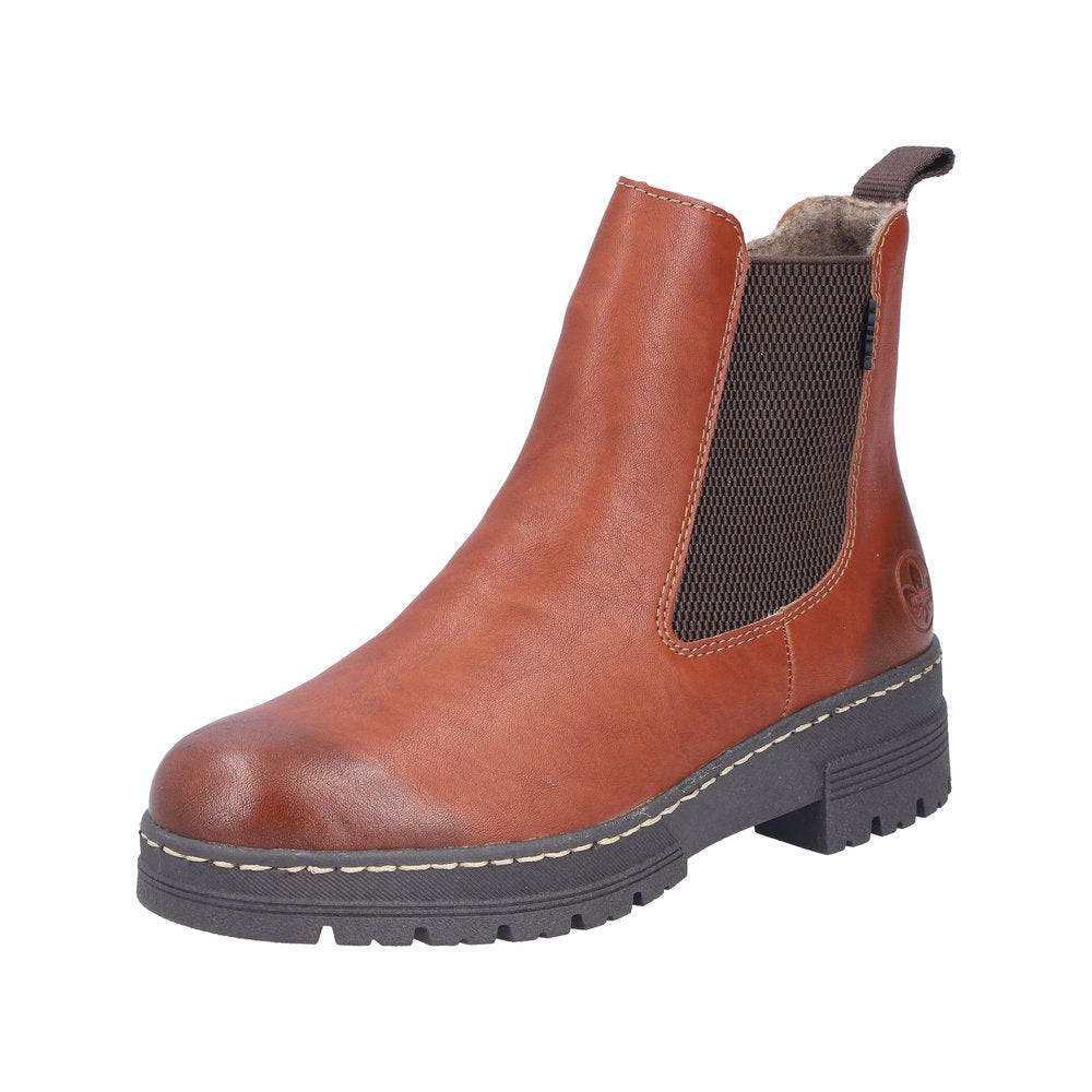 Rieker Tan Chelsea Boot 73892-Footwear-White finn