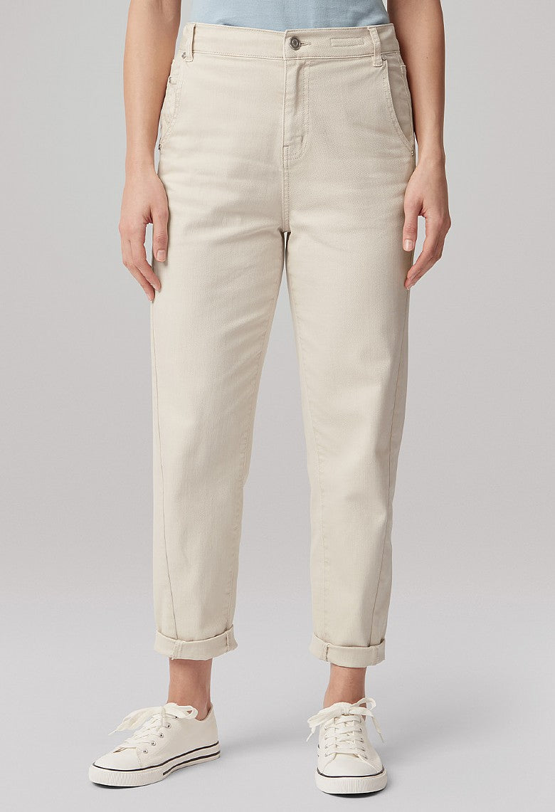 INDRA STRETCH COTTON JEAN-Trouser-White finn
