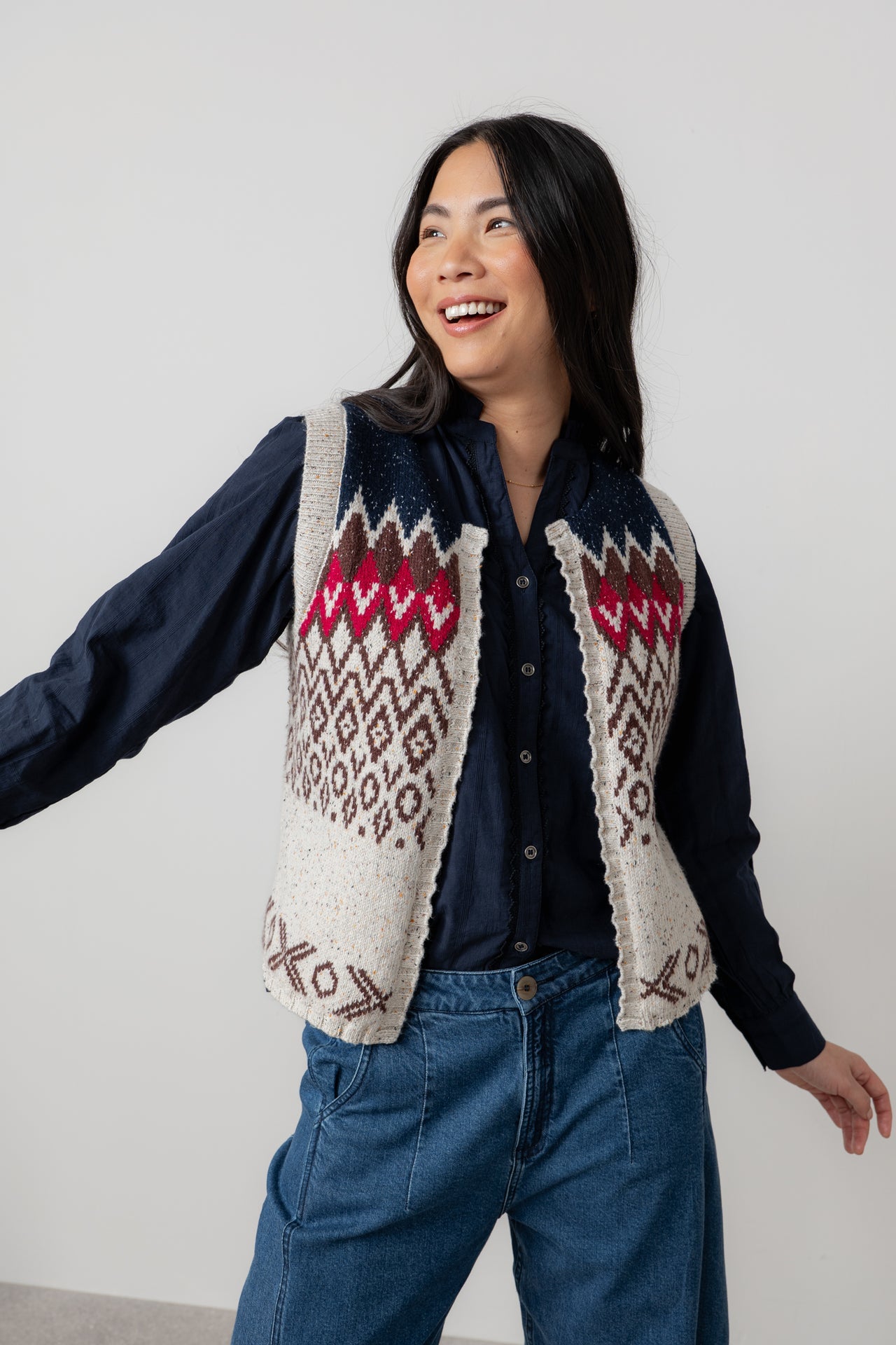 Lily and Me Suvi Waistcoat Tank Fleck Knit