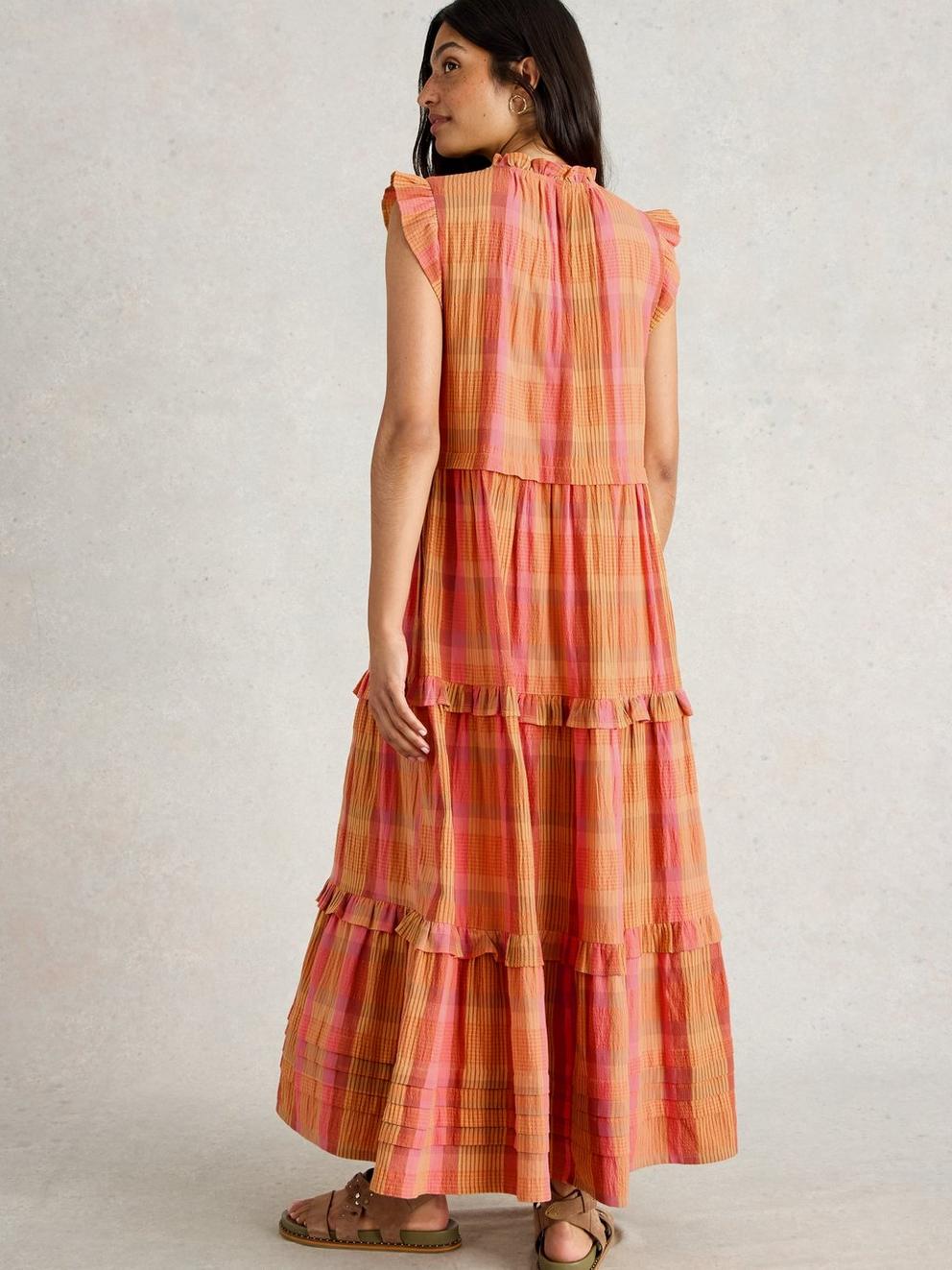 White Stuff Rosie Check Maxi Dress-Dress-White finn