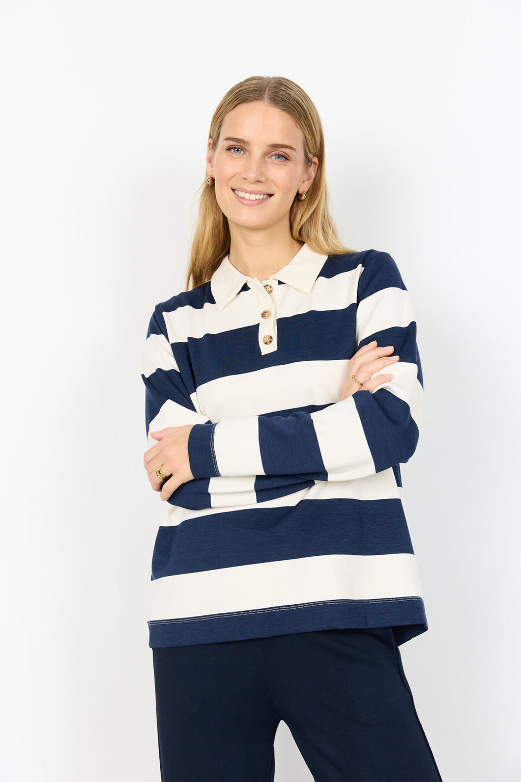 Soya Concept SC-Barni 48 Blouse Navy-Soya Concept-White finn