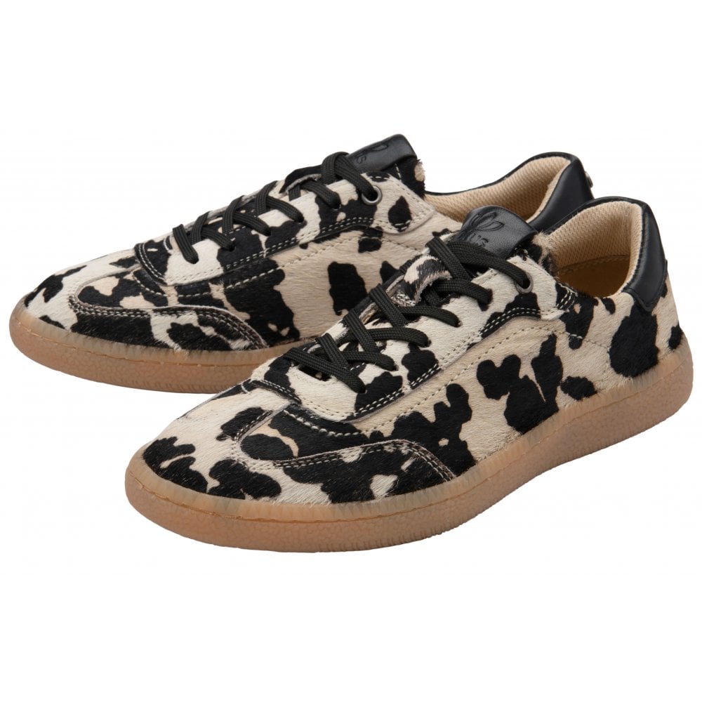 Lotus Cow-Print Leather Frapporta Trainers | Lotus