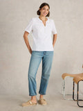 White Stuff Ellie Broderie Top-Shirts & Tops-White finn