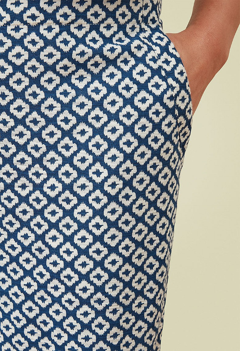 Adini Ikat Tile Mylee Trouser - Riviera-Adini-White finn