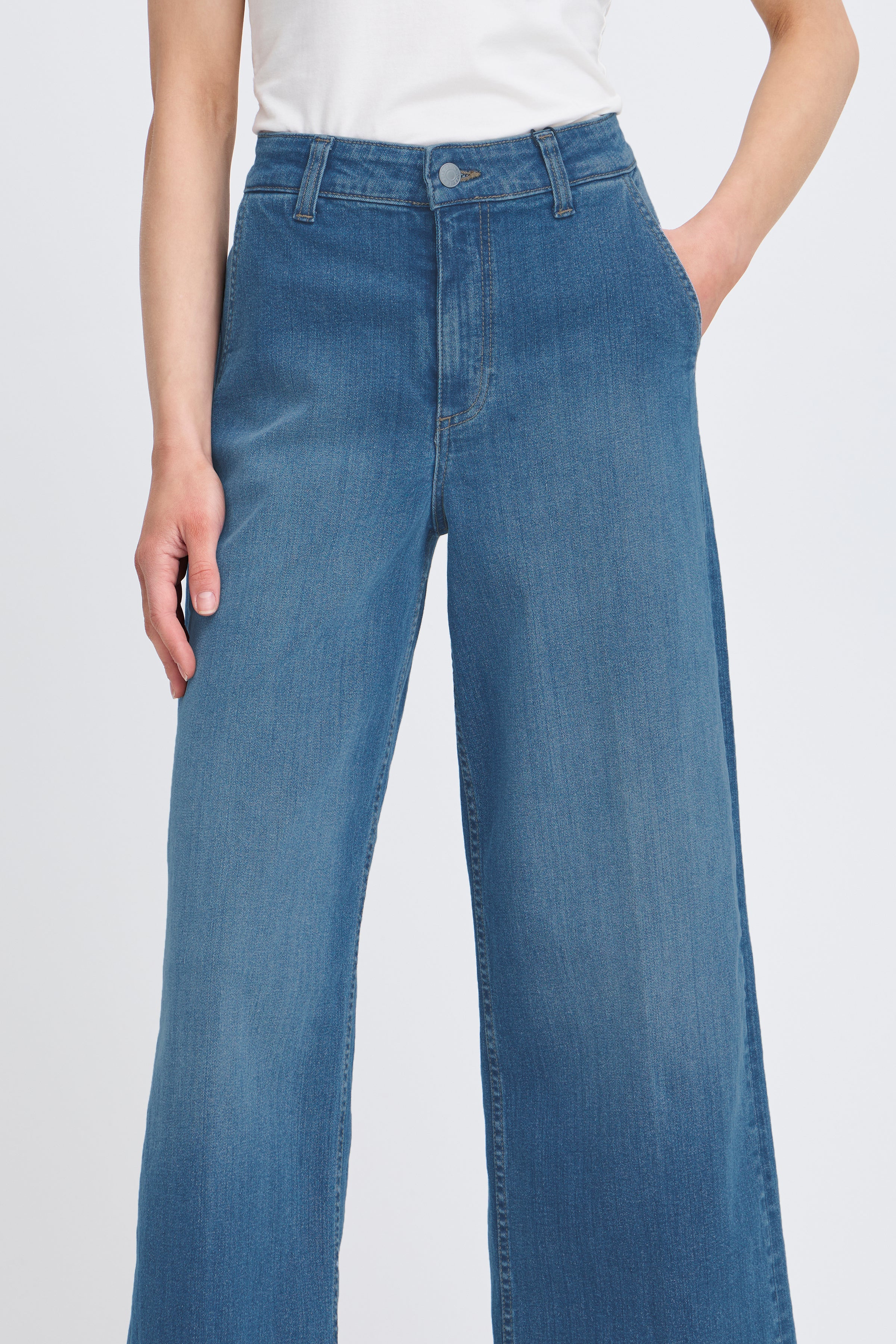 B young Bykomma Cropped Jean-b.young-White finn