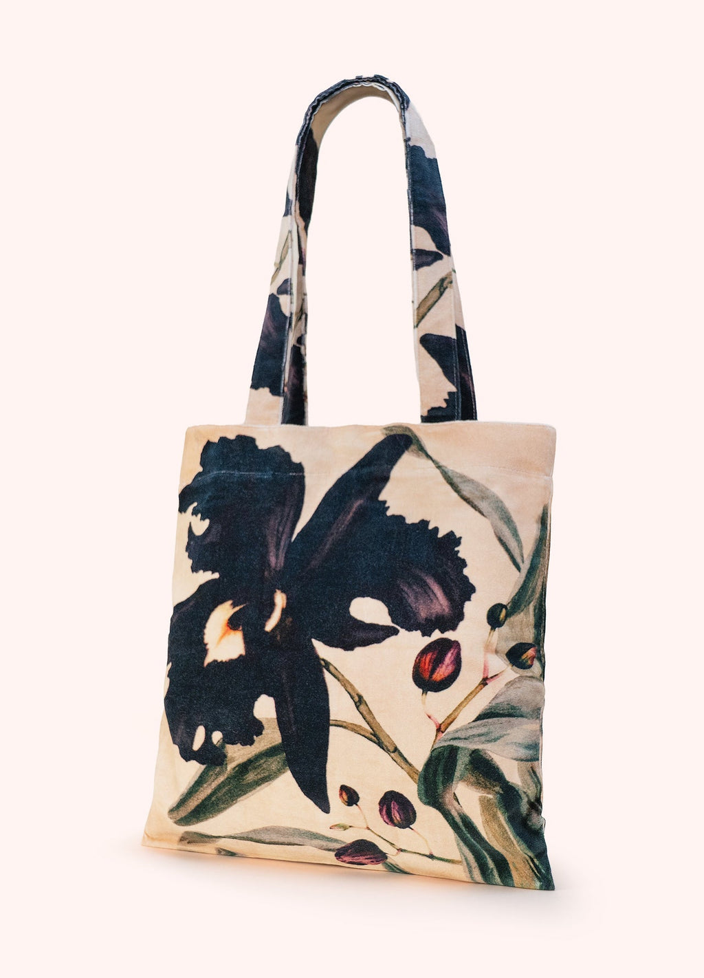 Powder Velvet Tote - Midnight Orchid