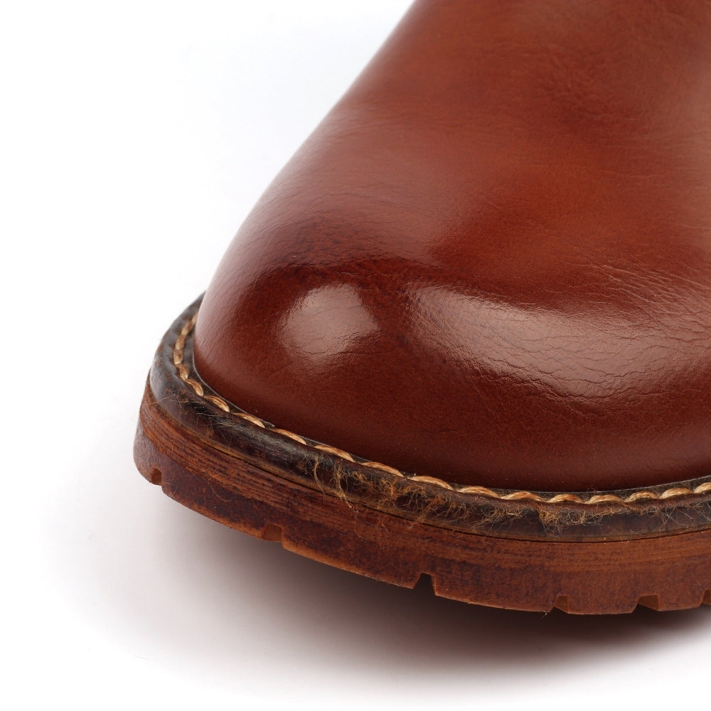 Lunar Demure Tan Ankle Boot-Footwear-White finn