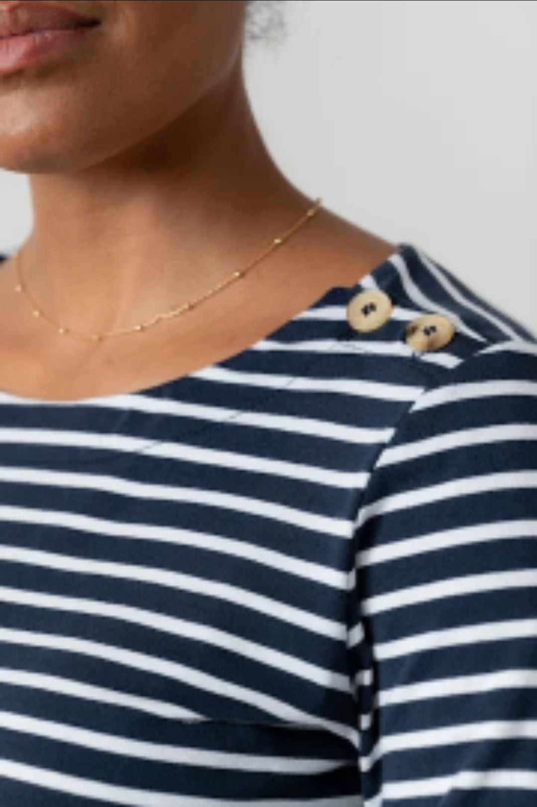 Lily and Me Riverside Top Stripe-White finn